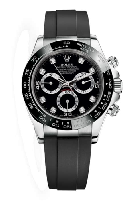 rolex daytona black strap|rolex daytona with rubber strap.